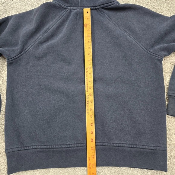 Flint and Tinder Hoodie Men Medium Faded Black Pullover Sweatshirt Raglan Pocket - Picture 11 of 13